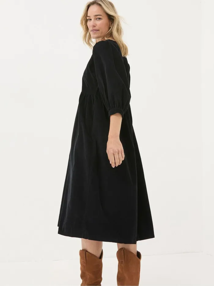 Women Dresses Fat Face Ceil Black Check Dress
