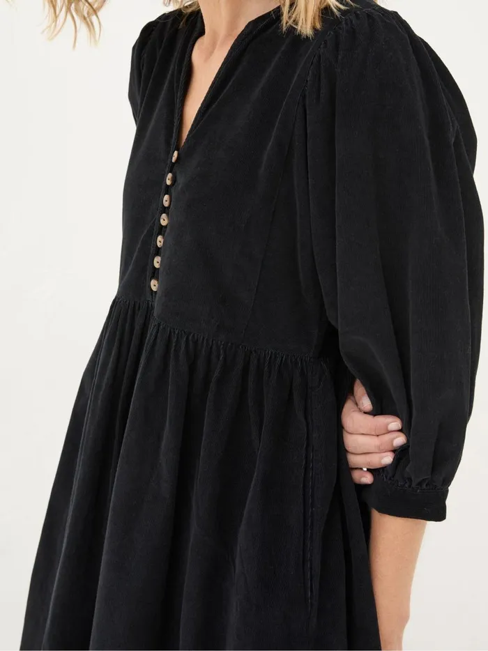 Women Dresses Fat Face Ceil Black Check Dress