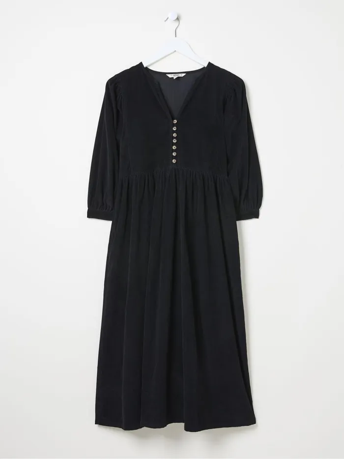 Women Dresses Fat Face Ceil Black Check Dress