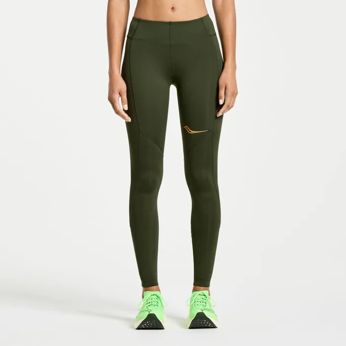 Women Elite Tight Umbra Saucony Bottoms