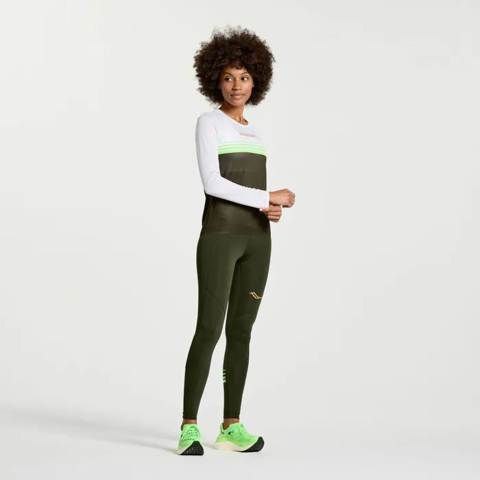 Women Elite Tight Umbra Saucony Bottoms