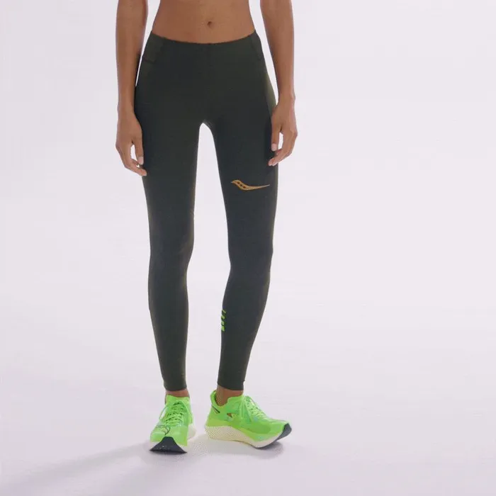 Women Elite Tight Umbra Saucony Bottoms