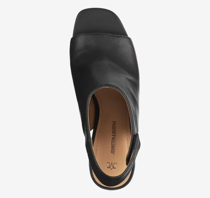 Women Evelyn OpenToe Bootie Black Glove Leather JohnstonandMurphy Heels and Platform Wedges Women Evelyn OpenToe Bootie Black Glove Leather JohnstonandMurphy Heels and Platform Wedges