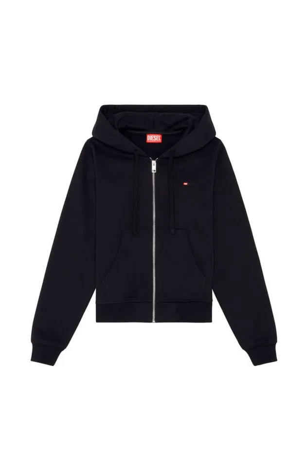 Women FReggyHoodZipMicrodiv Black Diesel Sweaters Women FReggyHoodZipMicrodiv Black Diesel Sweaters