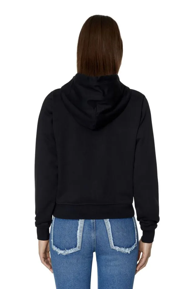 Women FReggyHoodZipMicrodiv Black Diesel Sweaters Women FReggyHoodZipMicrodiv Black Diesel Sweaters