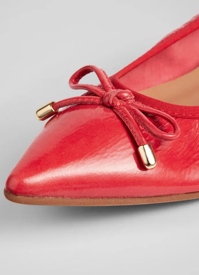 Women Flats LKBennett Tilly Red Pointed Ballerina Flat Raspberry Women Flats LKBennett Tilly Red Pointed Ballerina Flat Raspberry