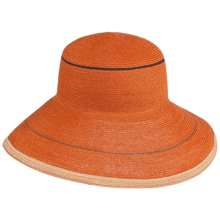 Women Floppy Hats Mayser Alba Stripes Hemp Hat Burgundy
