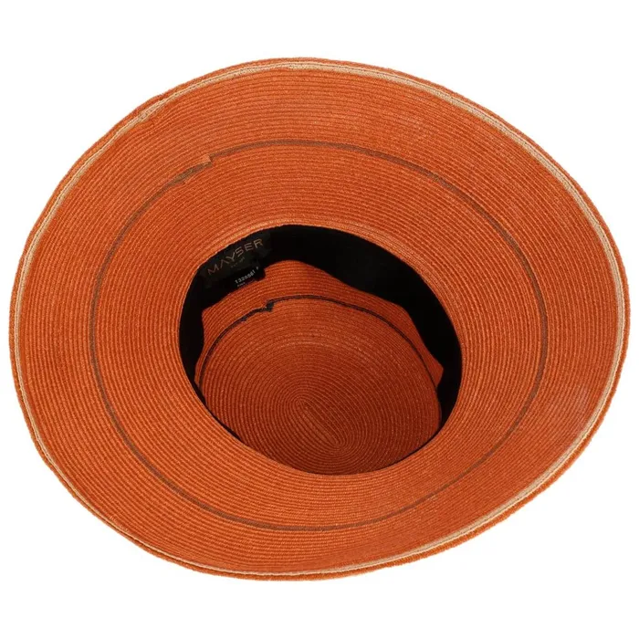 Women Floppy Hats Mayser Alba Stripes Hemp Hat Burgundy