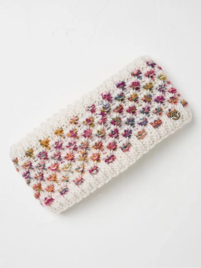Women Hair Accessories Fat Face White Ivory Space Dye Headband