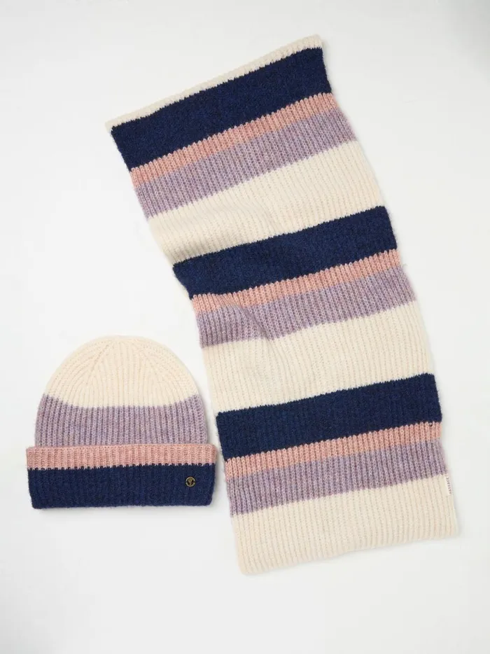 Women Hats Fat Face Multi Colourblock Hat And Scarf Gift Set Women Hats Fat Face Multi Colourblock Hat And Scarf Gift Set