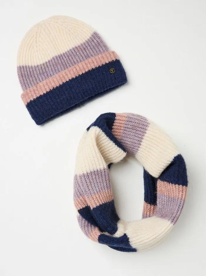 Women Hats Fat Face Multi Colourblock Hat And Scarf Gift Set Women Hats Fat Face Multi Colourblock Hat And Scarf Gift Set