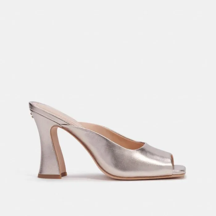 Women Heels Coach Laurence Sandal Platinum Champagne