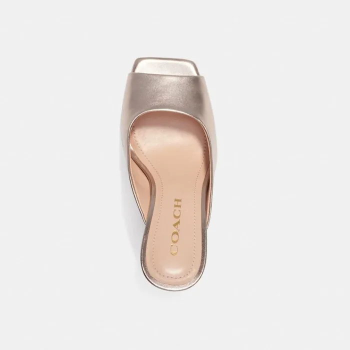 Women Heels Coach Laurence Sandal Platinum Champagne
