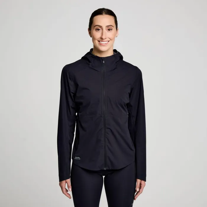 Women Hurricane Waterproof Jacket Black Saucony Jackets