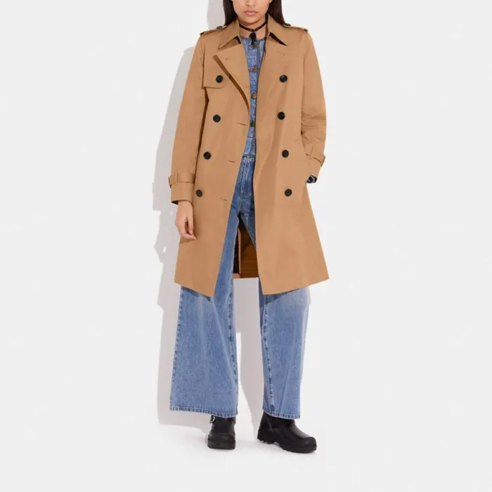 Women Jackets and Outerwear Coach Trench Khaki