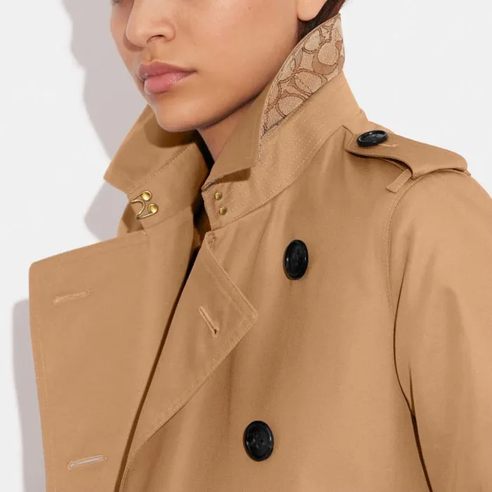 Women Jackets and Outerwear Coach Trench Khaki