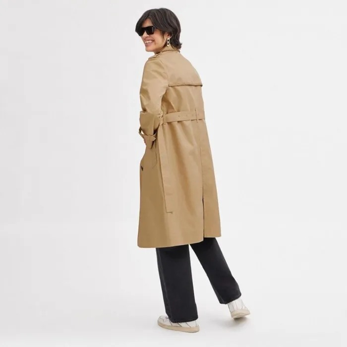 Women Jackets and Outerwear Coach Trench With Braided Detail Khaki