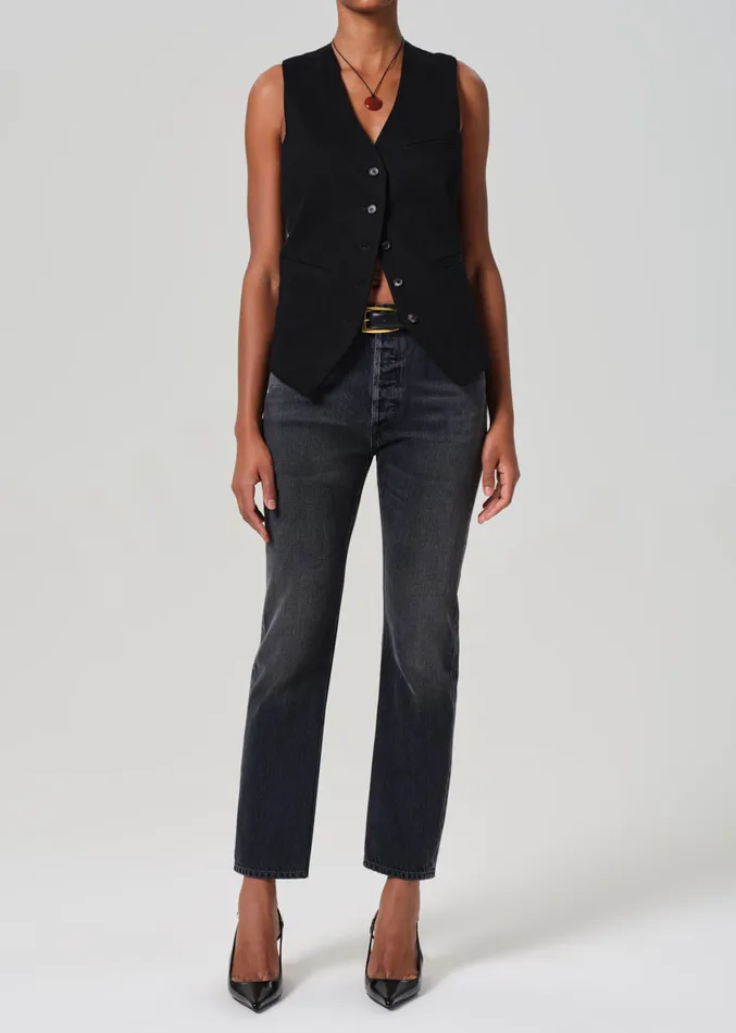 Women Jeans Citizens Of Humanity Blaine High Rise Straight In Vintage Black