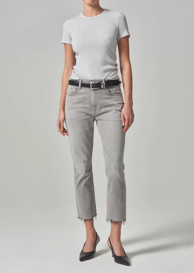 Women Jeans Citizens Of Humanity Isola Straight Crop In Quartz Grey