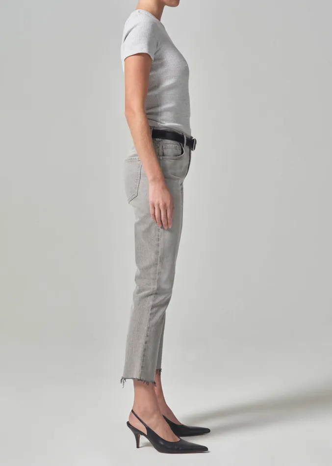 Women Jeans Citizens Of Humanity Isola Straight Crop In Quartz Grey