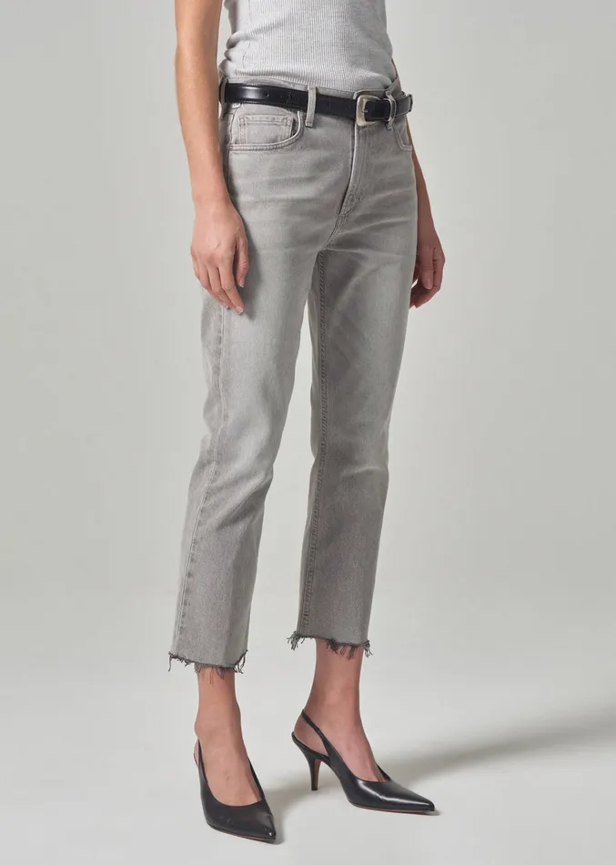 Women Jeans Citizens Of Humanity Isola Straight Crop In Quartz Grey