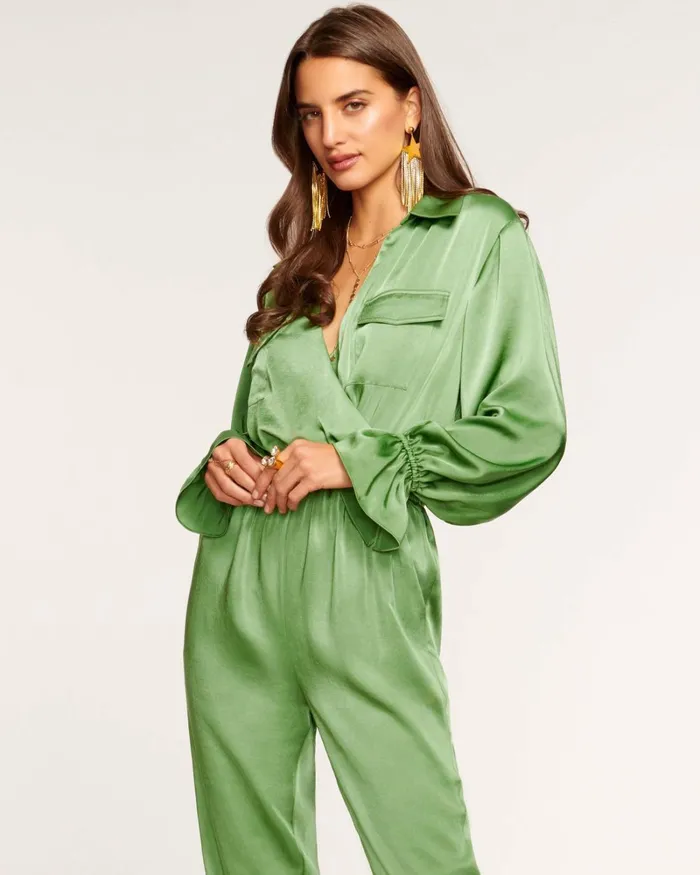 Women Josephine Long Sleeve Jumpsuit Bone Ramy Brook Dresses