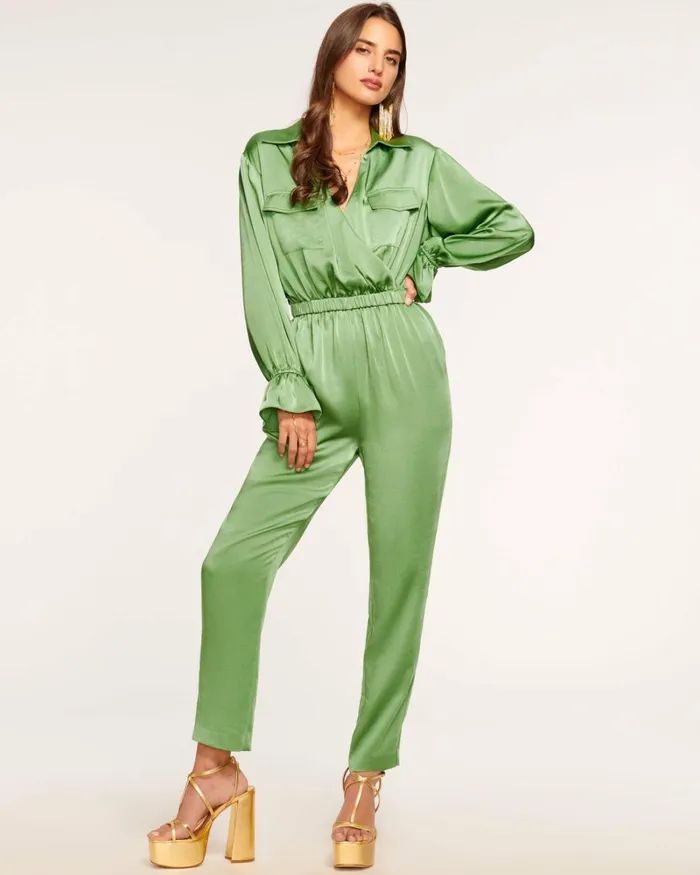 Women Josephine Long Sleeve Jumpsuit Bone Ramy Brook Dresses Women Josephine Long Sleeve Jumpsuit Bone Ramy Brook Dresses