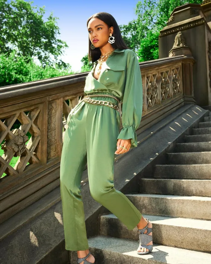 Women Josephine Long Sleeve Jumpsuit Bone Ramy Brook Dresses Women Josephine Long Sleeve Jumpsuit Bone Ramy Brook Dresses