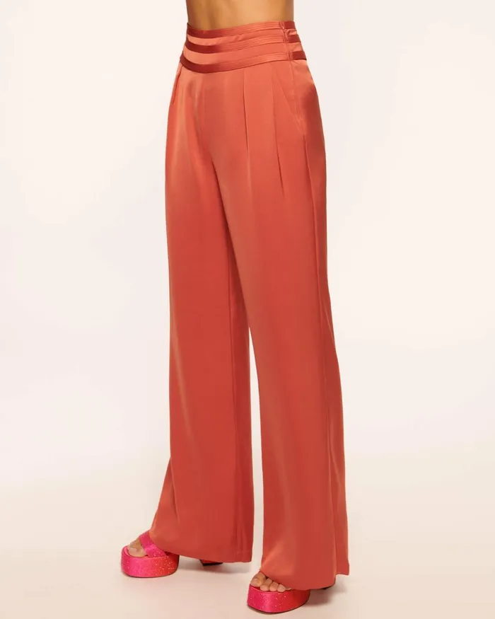 Women Joss Wide Leg Pant Poppy Pink Ramy Brook Pants Women Joss Wide Leg Pant Poppy Pink Ramy Brook Pants