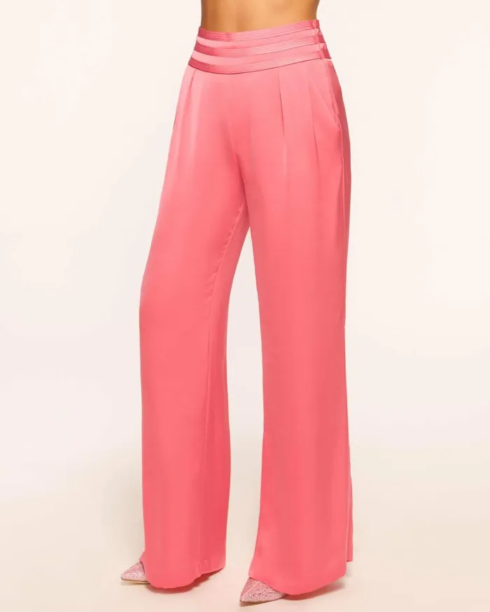 Women Joss Wide Leg Pant Poppy Pink Ramy Brook Pants Women Joss Wide Leg Pant Poppy Pink Ramy Brook Pants