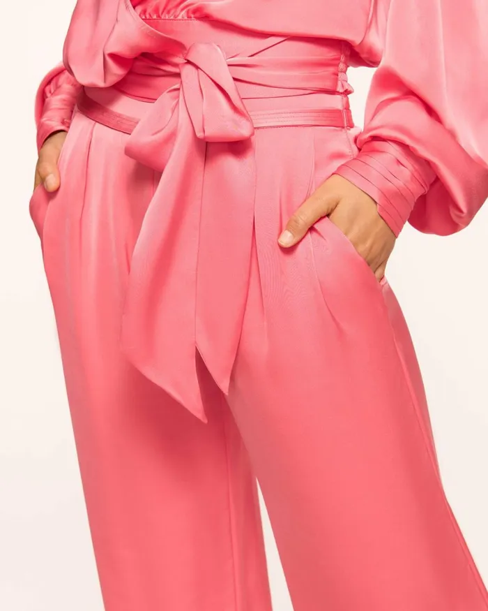 Women Joss Wide Leg Pant Poppy Pink Ramy Brook Pants Women Joss Wide Leg Pant Poppy Pink Ramy Brook Pants