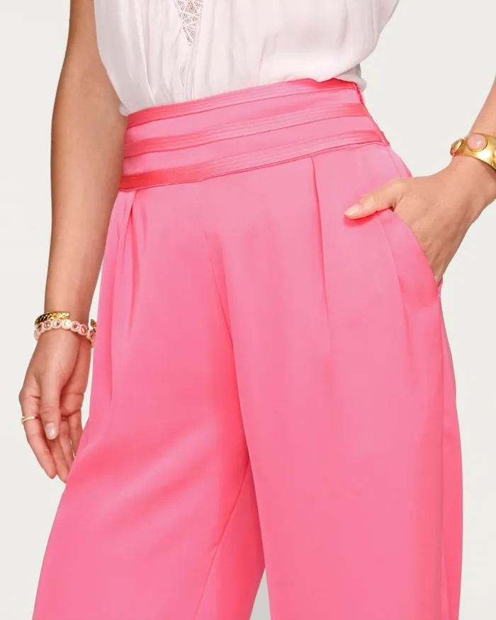 Women Joss Wide Leg Pant Poppy Pink Ramy Brook Pants Women Joss Wide Leg Pant Poppy Pink Ramy Brook Pants