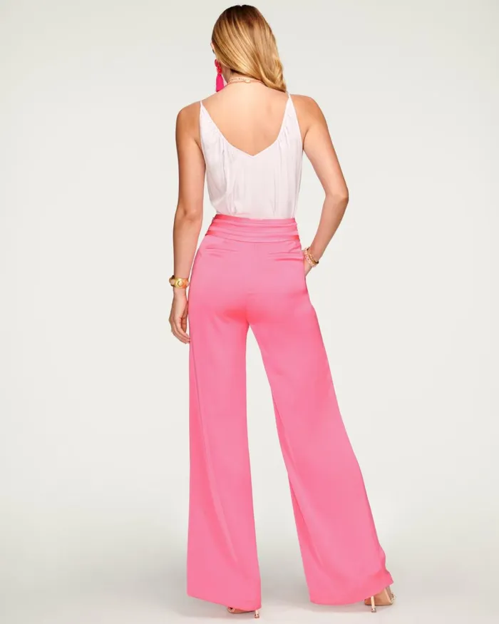 Women Joss Wide Leg Pant Poppy Pink Ramy Brook Pants Women Joss Wide Leg Pant Poppy Pink Ramy Brook Pants