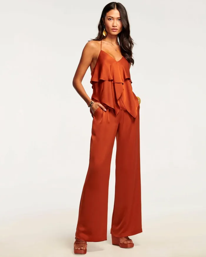 Women Joss Wide Leg Pant Poppy Pink Ramy Brook Pants Women Joss Wide Leg Pant Poppy Pink Ramy Brook Pants