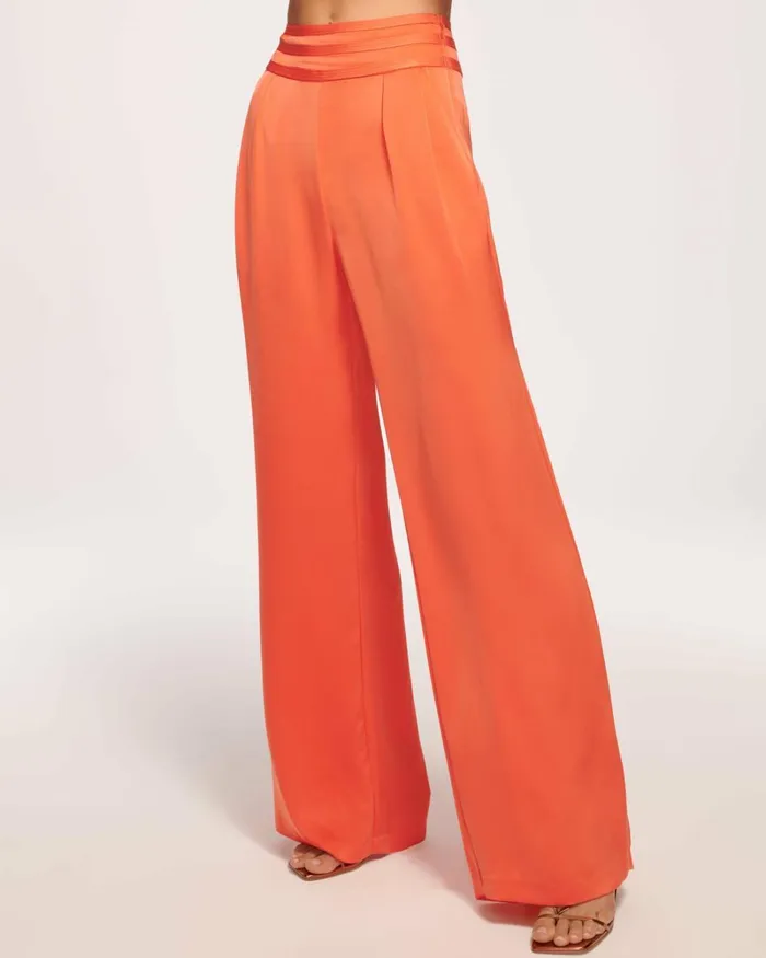 Women Joss Wide Leg Pant Poppy Pink Ramy Brook Pants Women Joss Wide Leg Pant Poppy Pink Ramy Brook Pants