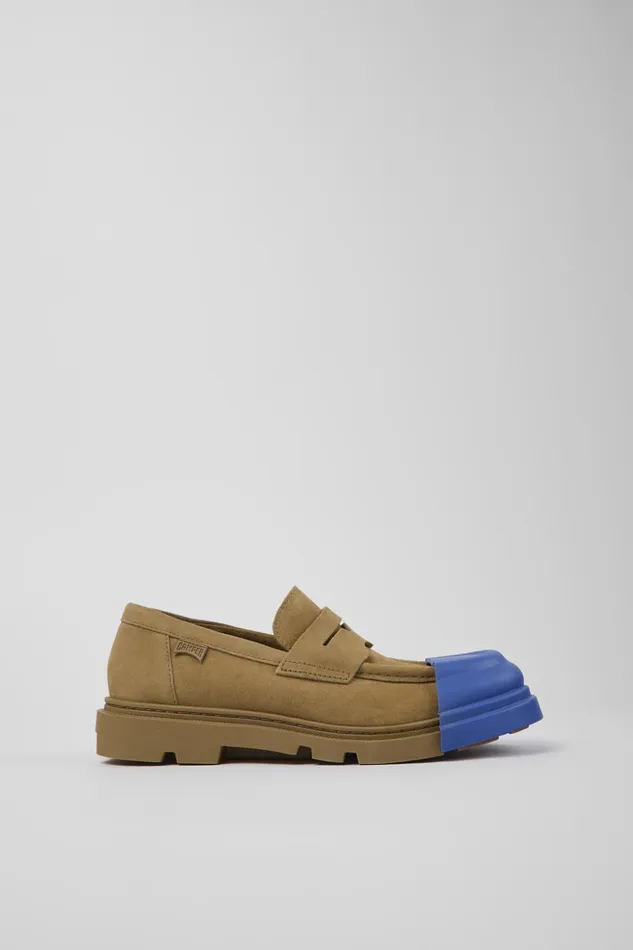 Women Junction Brown Nubuck Loafer Camper Formal Shoes Women Junction Brown Nubuck Loafer Camper Formal Shoes