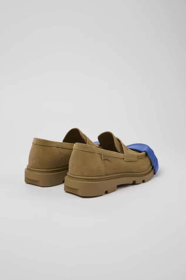 Women Junction Brown Nubuck Loafer Camper Formal Shoes Women Junction Brown Nubuck Loafer Camper Formal Shoes