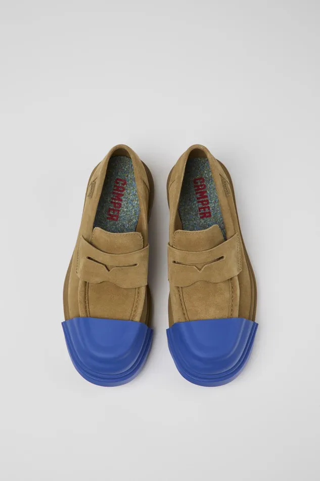 Women Junction Brown Nubuck Loafer Camper Formal Shoes Women Junction Brown Nubuck Loafer Camper Formal Shoes