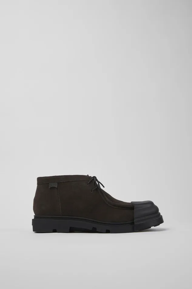 Women Junction Gray Nubuck Shoes Camper Ankle Boots Women Junction Gray Nubuck Shoes Camper Ankle Boots