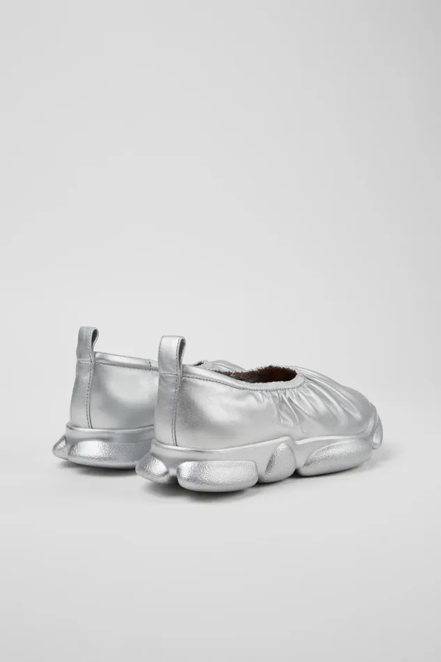 Women Karst Silver Leather Shoes Camper Ballerinas Women Karst Silver Leather Shoes Camper Ballerinas