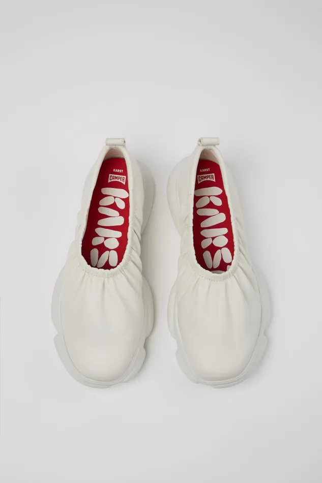 Women Karst White Leather Shoe Camper Ballerinas Women Karst White Leather Shoe Camper Ballerinas