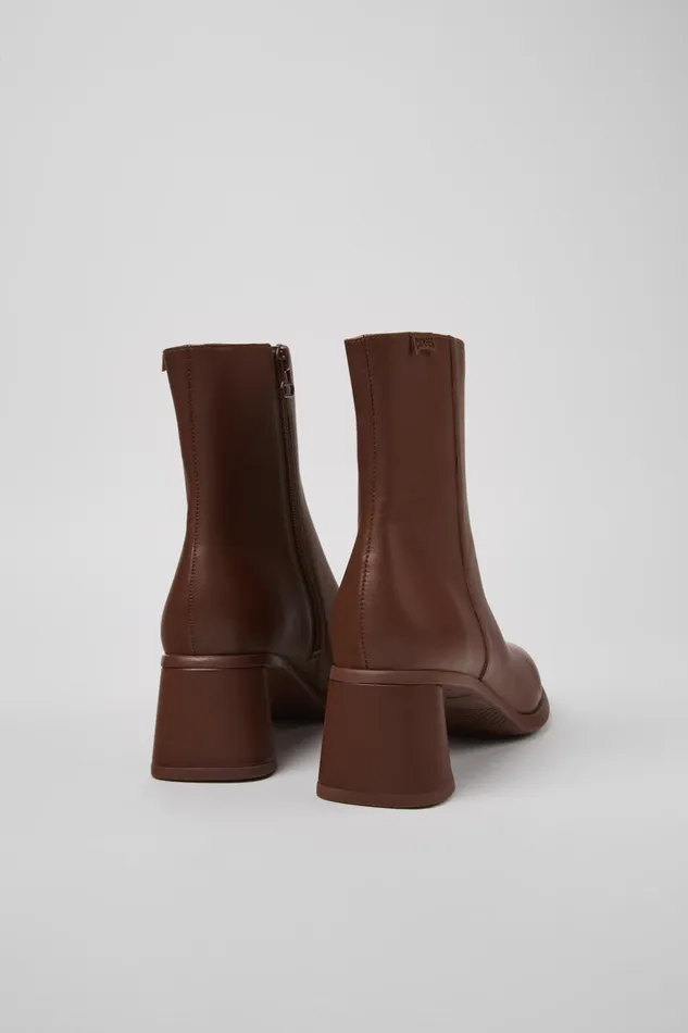 Women Kiara Red Leather Boots Camper Ankle Boots Women Kiara Red Leather Boots Camper Ankle Boots