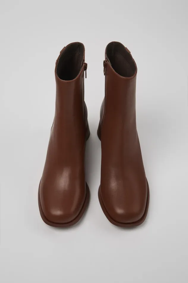 Women Kiara Red Leather Boots Camper Ankle Boots Women Kiara Red Leather Boots Camper Ankle Boots