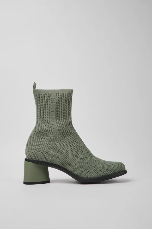 Women Kiara TENCEL Green Textile Boots Camper Ankle Boots Women Kiara TENCEL Green Textile Boots Camper Ankle Boots