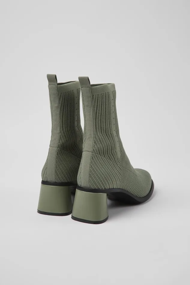 Women Kiara TENCEL Green Textile Boots Camper Ankle Boots Women Kiara TENCEL Green Textile Boots Camper Ankle Boots