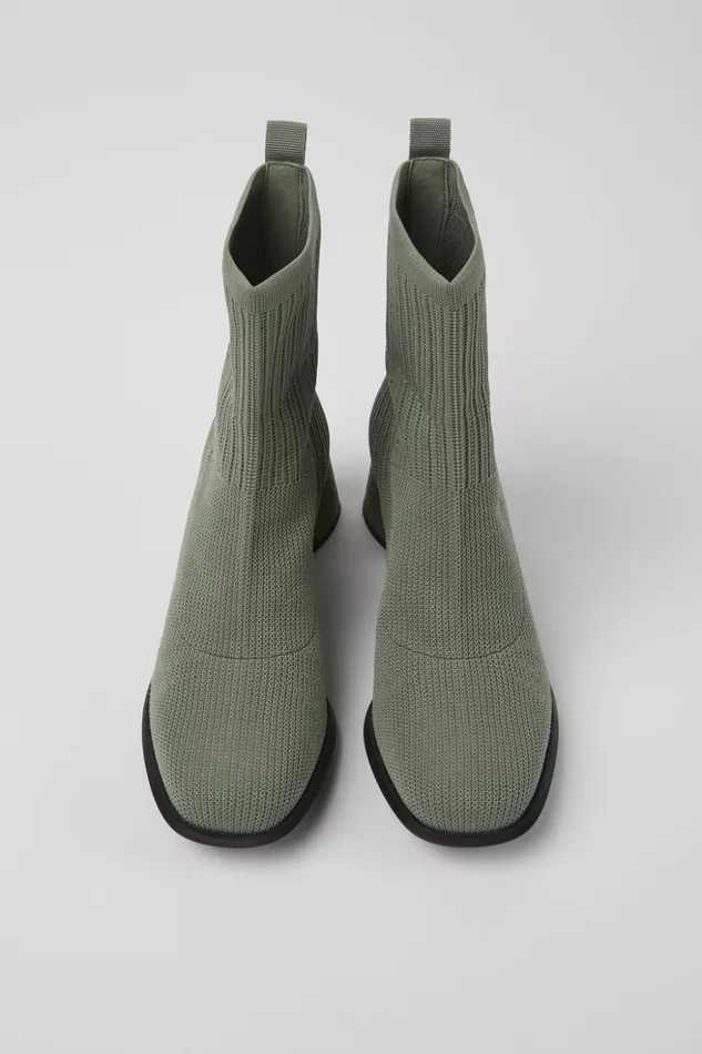 Women Kiara TENCEL Green Textile Boots Camper Ankle Boots Women Kiara TENCEL Green Textile Boots Camper Ankle Boots