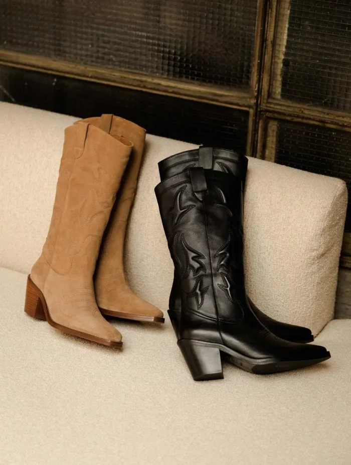 Women Knee High Boots Bobbies Vick Passion Black