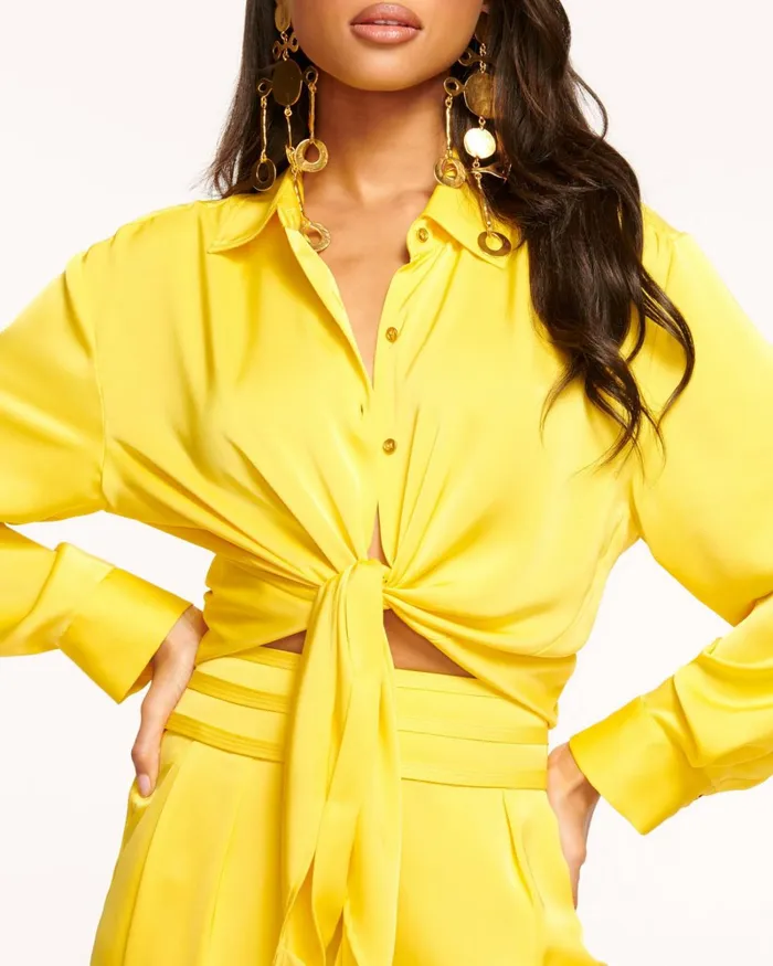 Women Kolby Button Up Blouse Ivory Ramy Brook Tops Women Kolby Button Up Blouse Ivory Ramy Brook Tops
