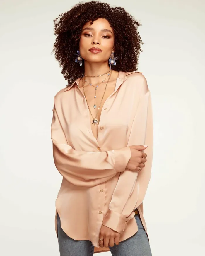 Women Kolby Button Up Blouse Ivory Ramy Brook Tops Women Kolby Button Up Blouse Ivory Ramy Brook Tops