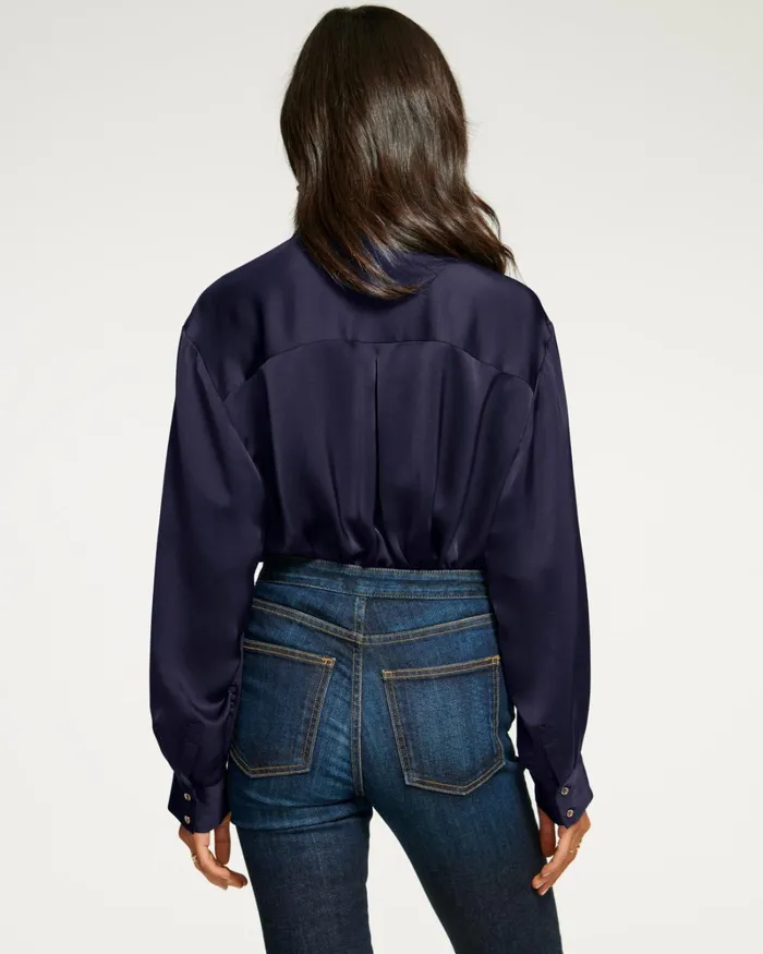 Women Kolby Button Up Blouse Navy Ramy Brook Tops Women Kolby Button Up Blouse Navy Ramy Brook Tops